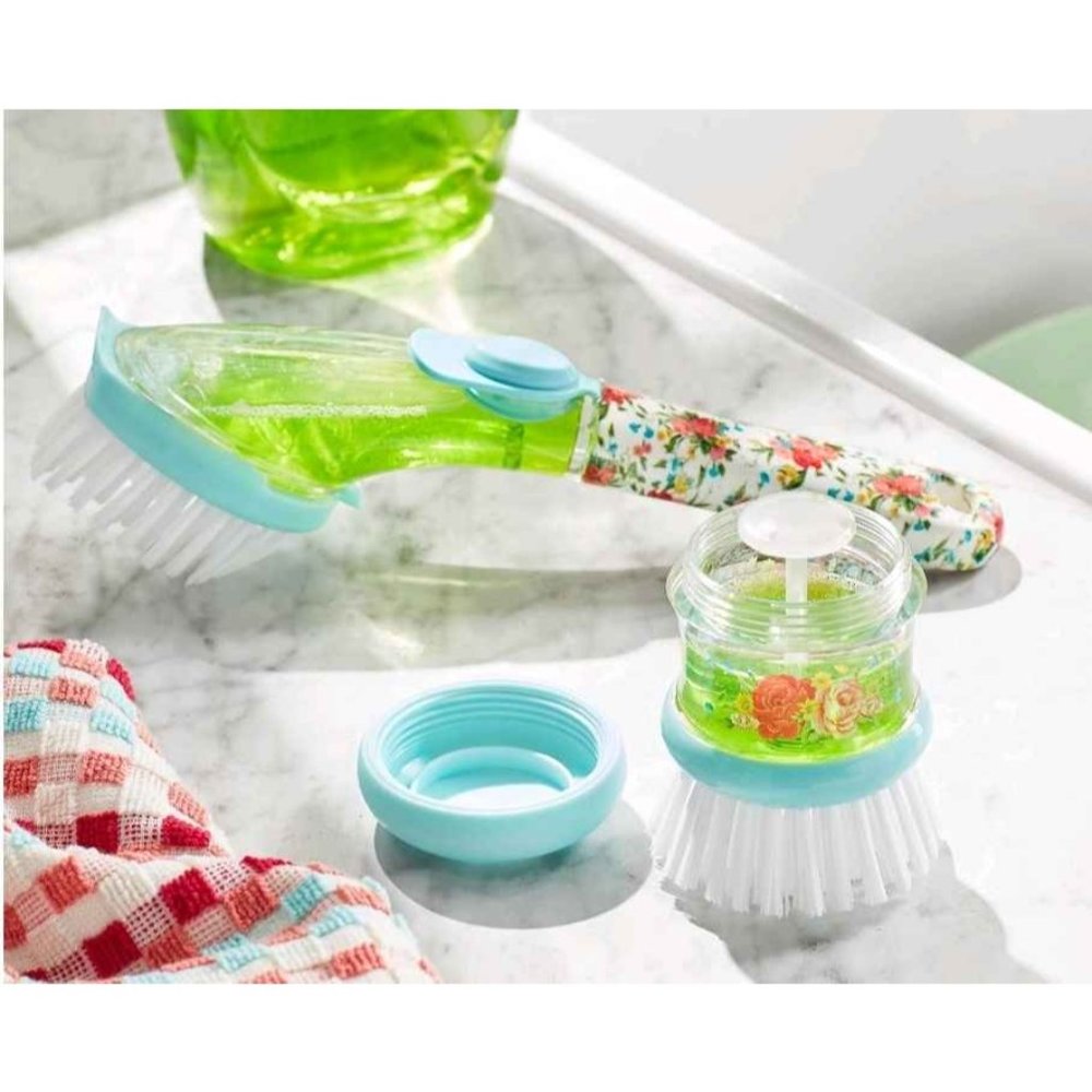 Pioneer Woman Sweet Rose Dish Brushes Set 2 New